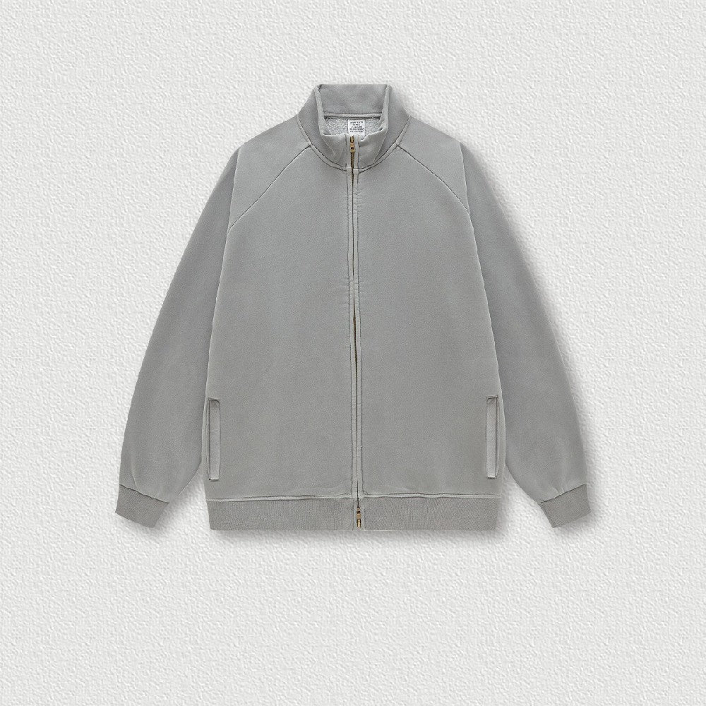 Washed Fleece Zipper Jacket