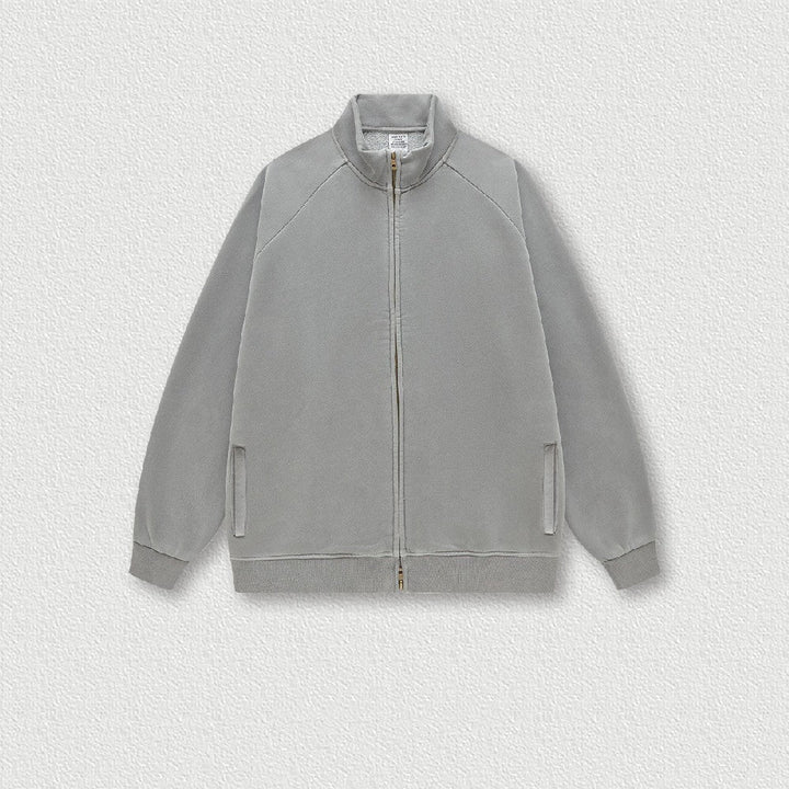 Washed Fleece Zipper Jacket