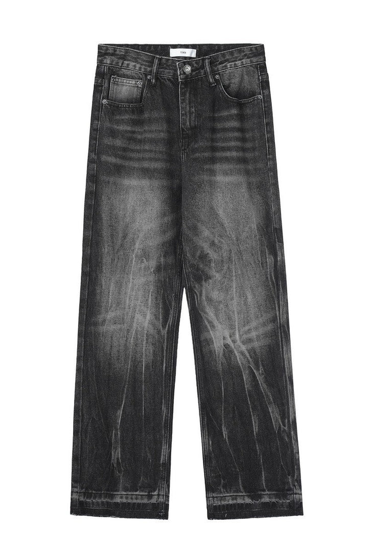 Loose Straight Washed Jeans