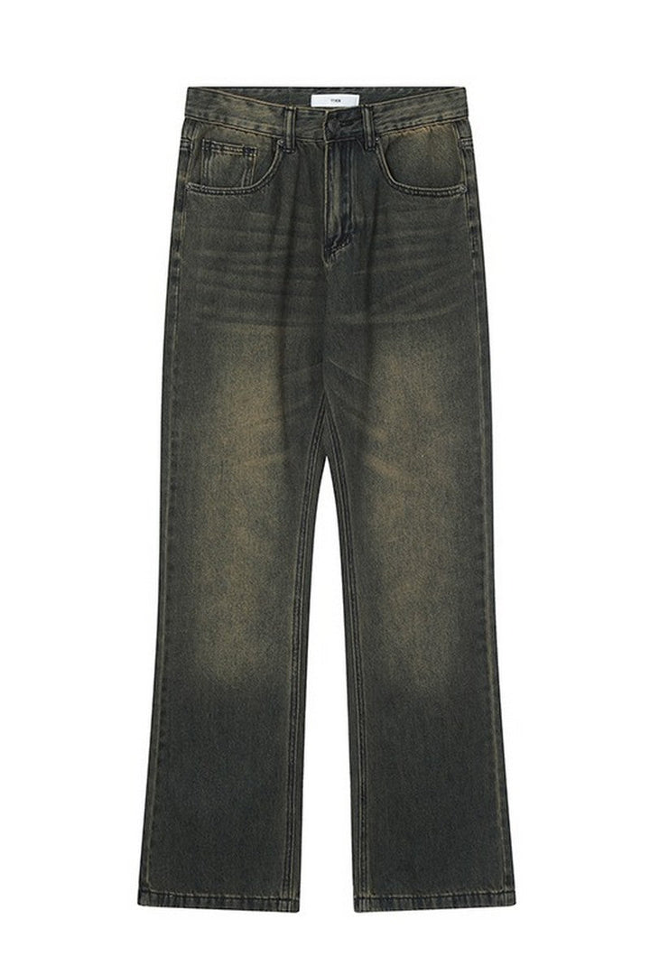 Retro Mud Wash Flared Jeans