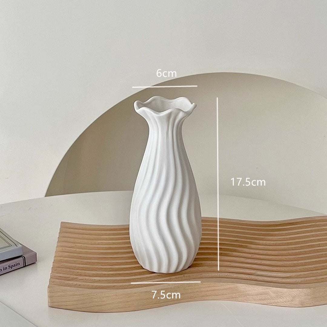 White Ceramic Modern Vase