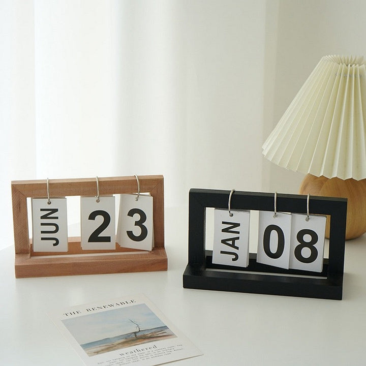 Wooden Page Turning Calendar