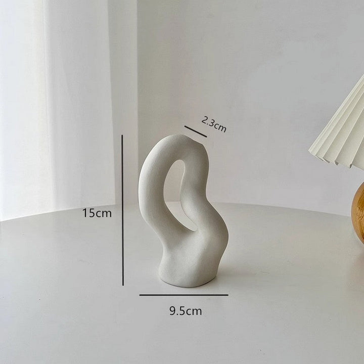 Abstract Twist Stone Ceramic Vase