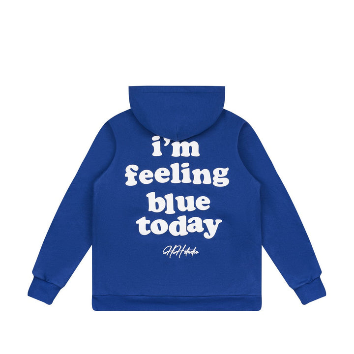 Feeling Blue Puff Print Hoodie