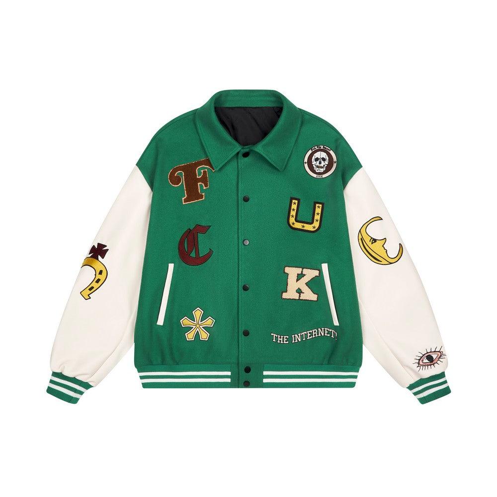 Penitent Embroidered Varsity Jacket