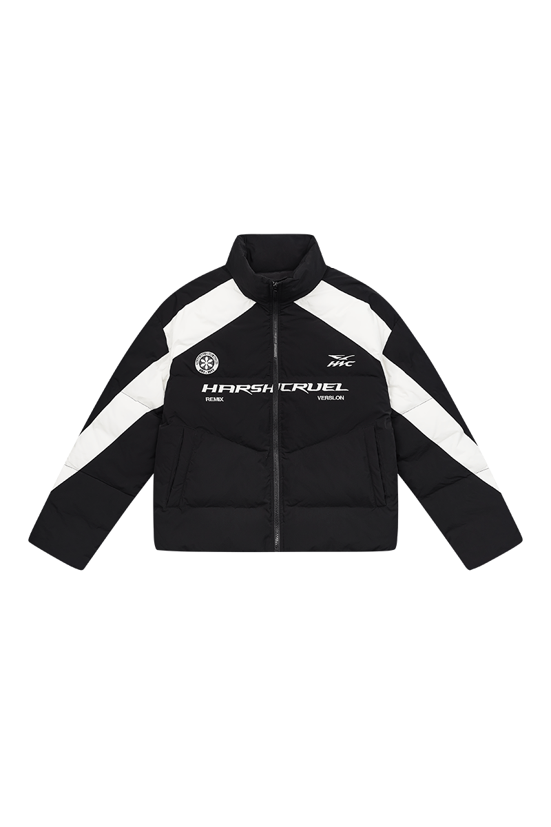 Streetwear Racing Colorblock Padded Jacket