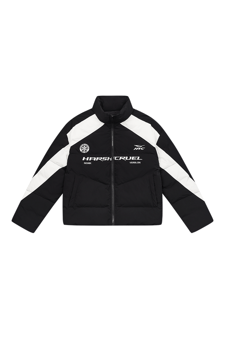 Streetwear Racing Colorblock Padded Jacket