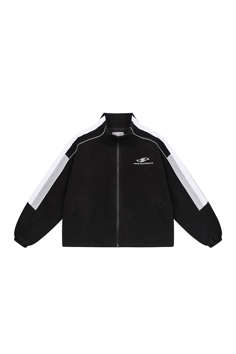 Retro Colorblock Fleece Padded Jacket