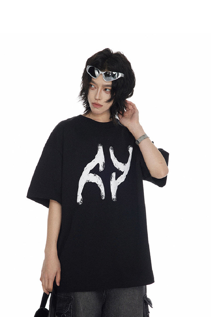 Foam Logo Print Oversized Tee