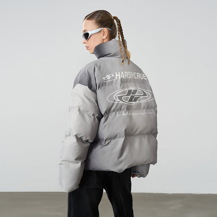 Dynamic Logo Printed Loose Jacket