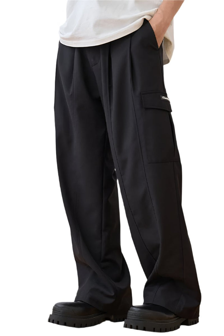 Pleated Wide-Leg Cleanfit Trousers