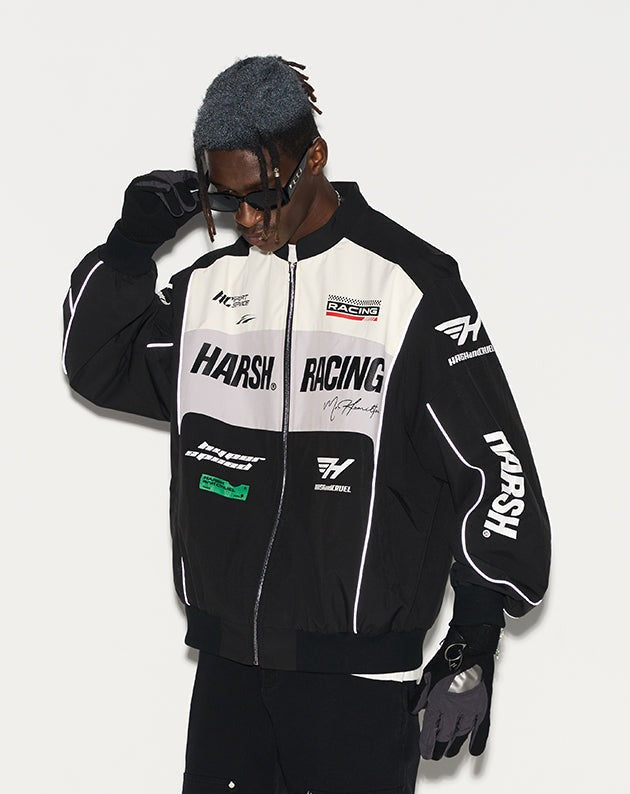 Retro Motorcycle Racing Logo Jacket