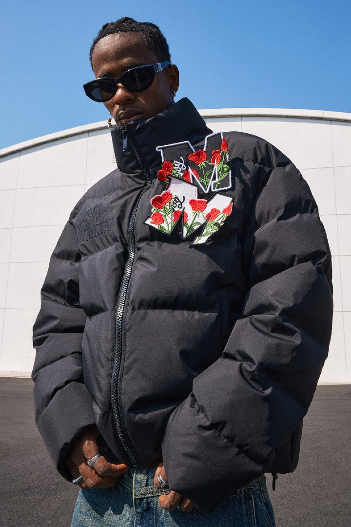 Velcro Logo Puffer Jacket