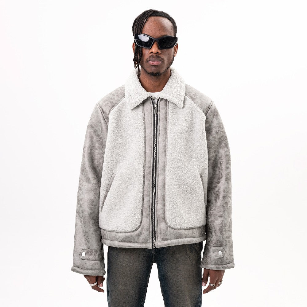 Velvet Stitched Sherpa Jacket