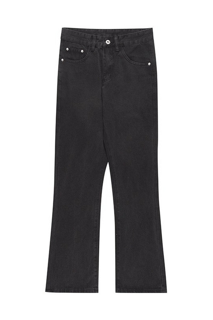 Loose Washed Flared Jeans