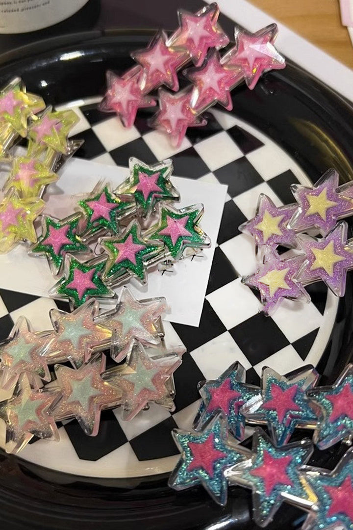 Y2K Star Hairclips