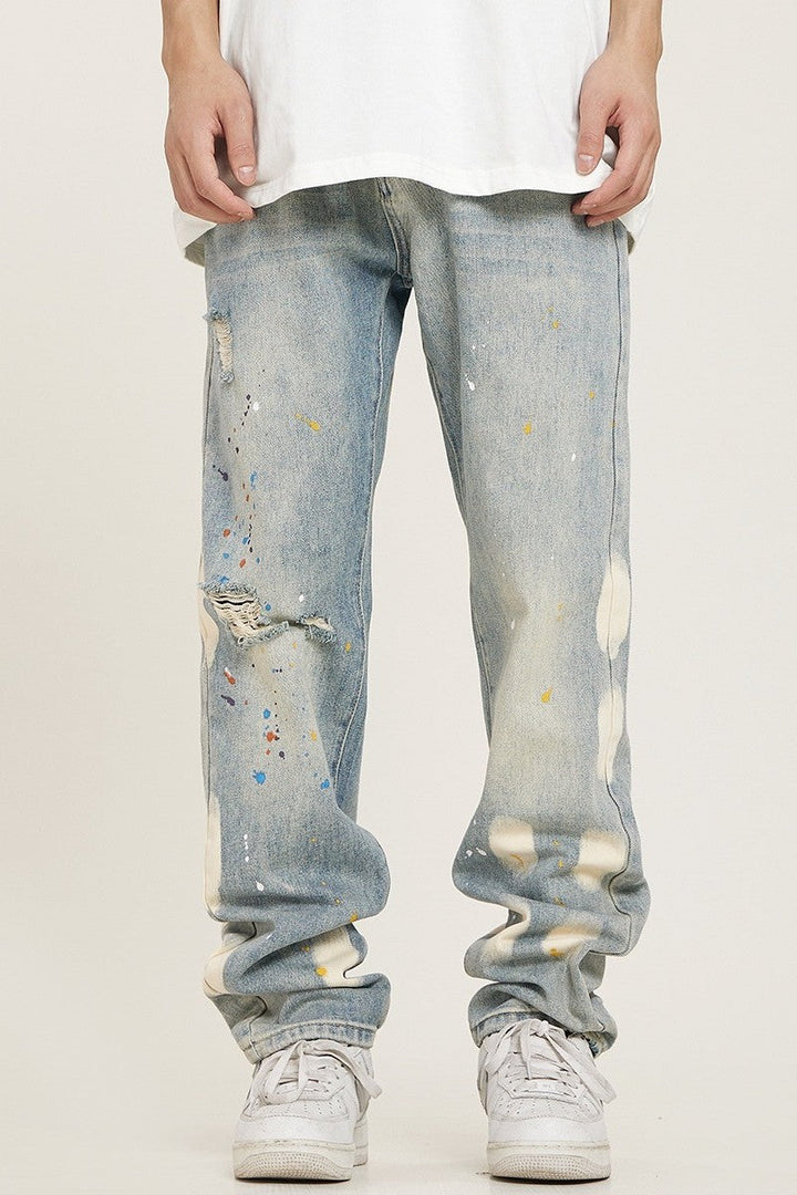 Splash Ink Distressed Jeans