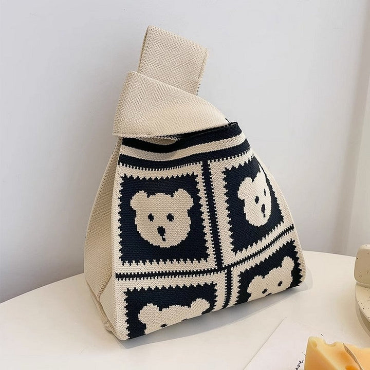 Retro Pattern Knitted Handbag