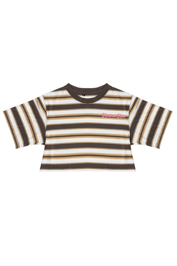 Striped Logo Crop Top