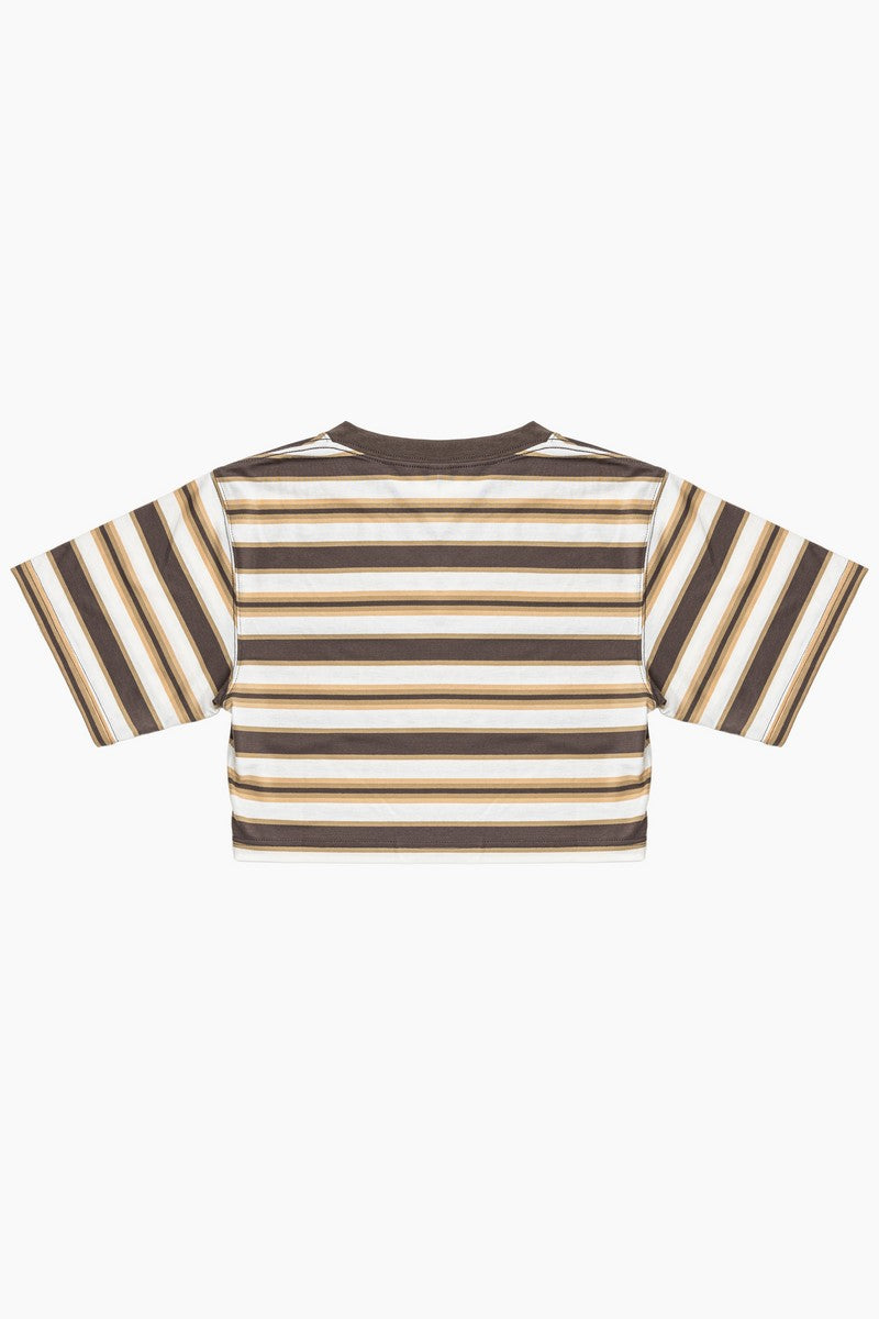 Striped Logo Crop Top