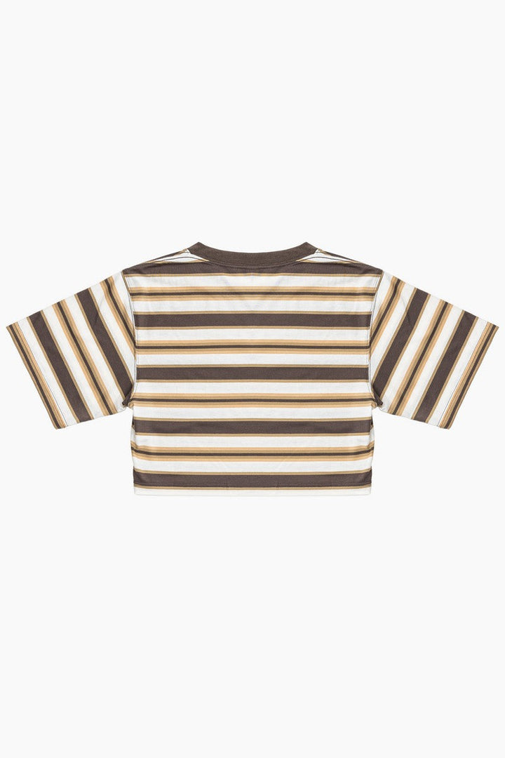 Striped Logo Crop Top