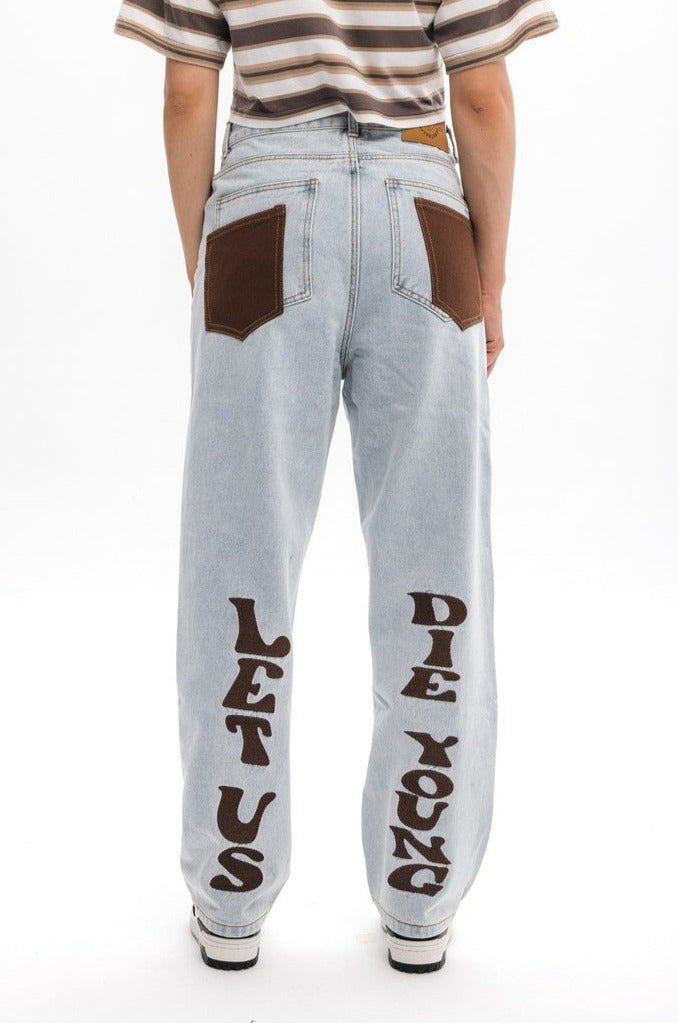 Young Embroidered Flared Jeans