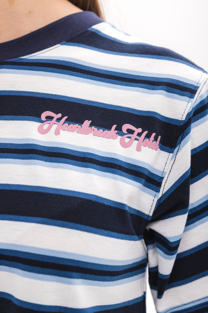 Striped Logo Crop Top