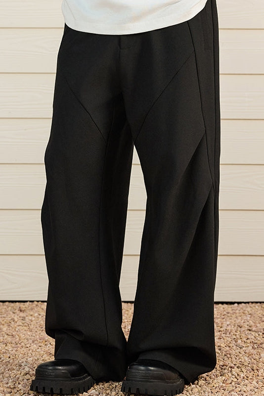 Cleanfit Pleated Wide-Leg Trousers