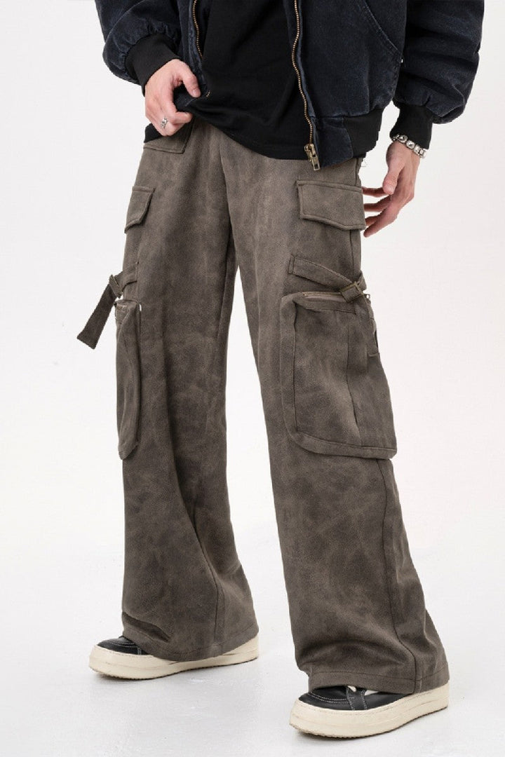 Suede Cargo Pants