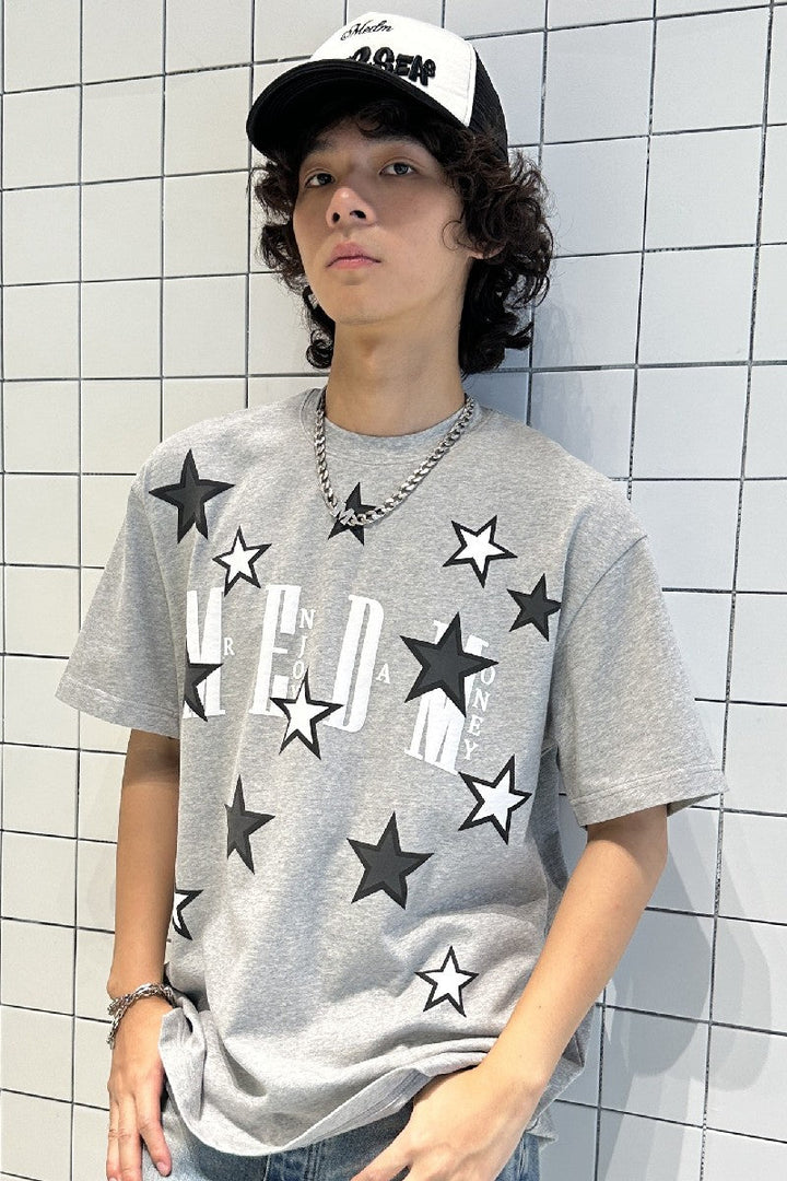 Stars Print Logo Tee