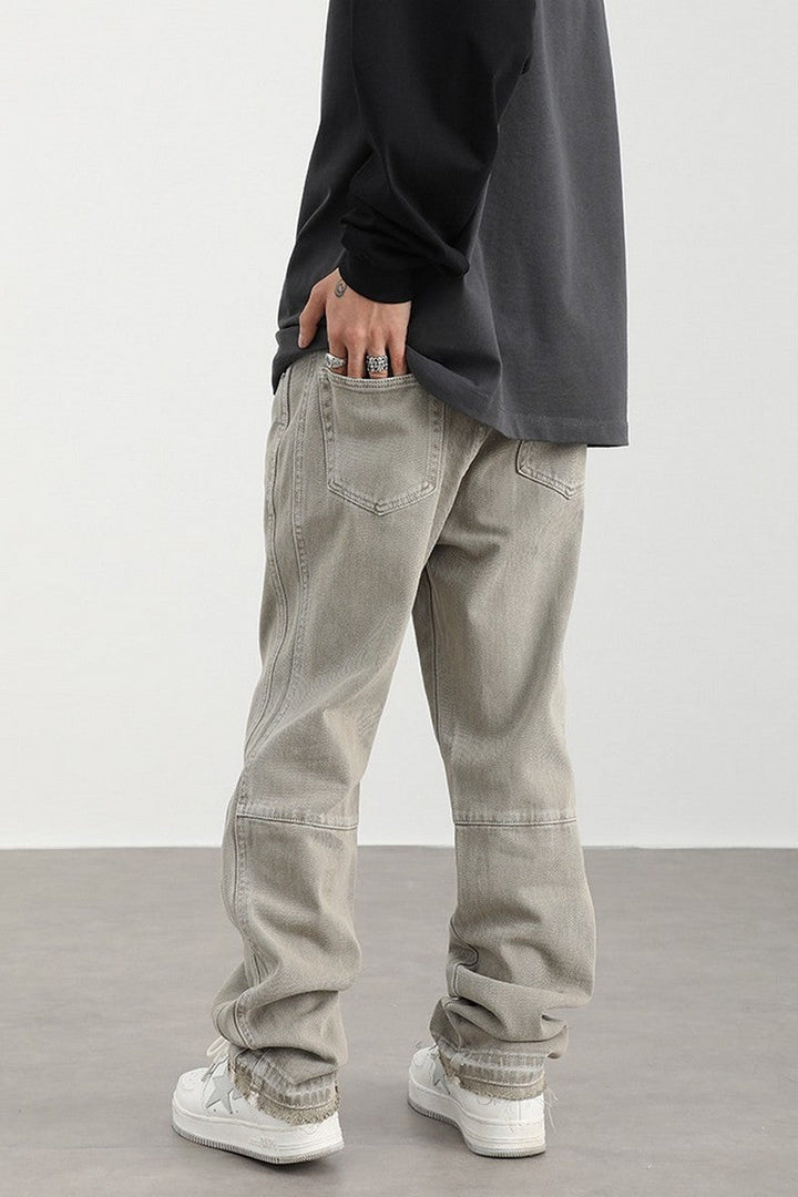 Washed Gray Loose Jeans - EU Only