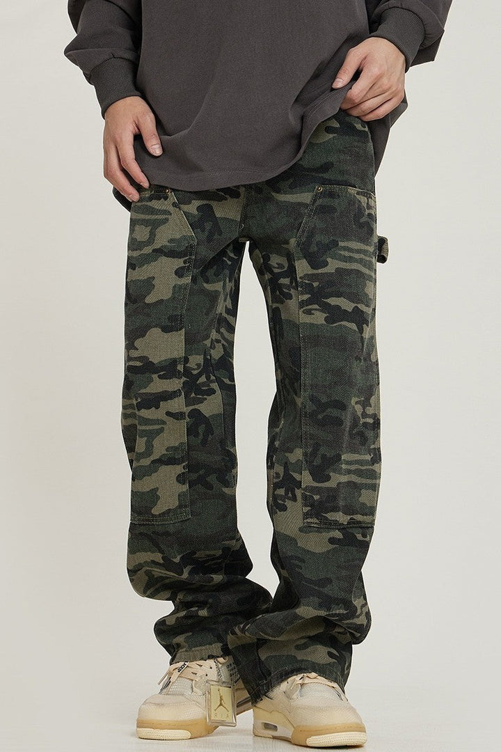 Double Knee Camo Loose Trousers