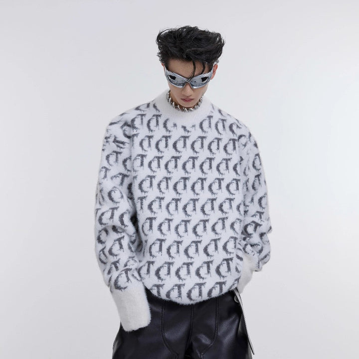 All Over Logo Knit Sweater