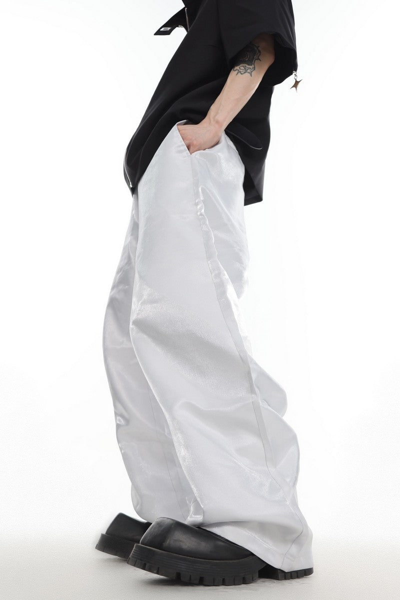 Metal Reflective Loose Trousers