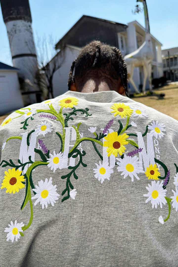 Embroidered Flowers Logo Tee