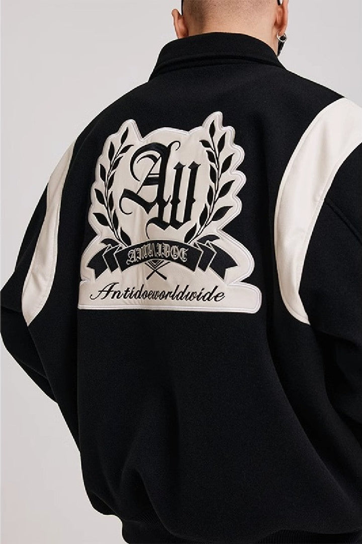 Patchwork Embroidered Varsity Jacket