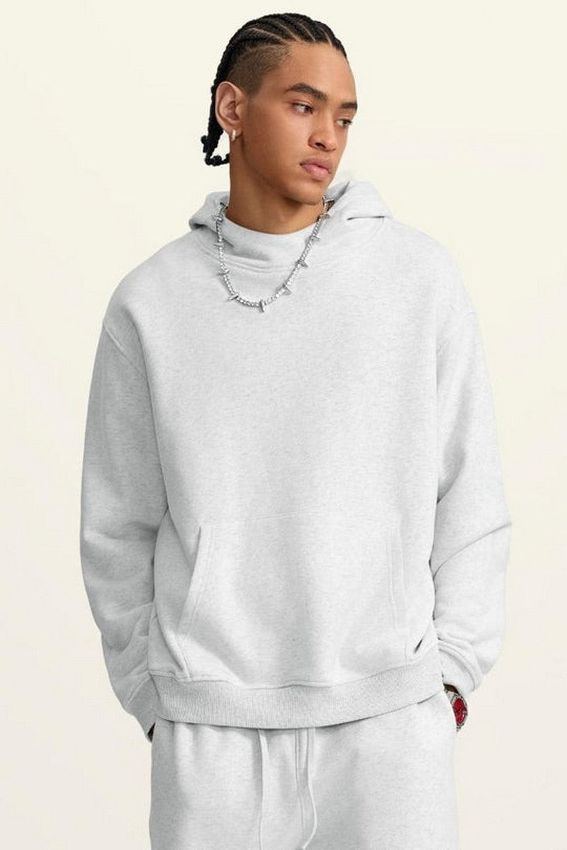 High Collar Fleece Hoodie