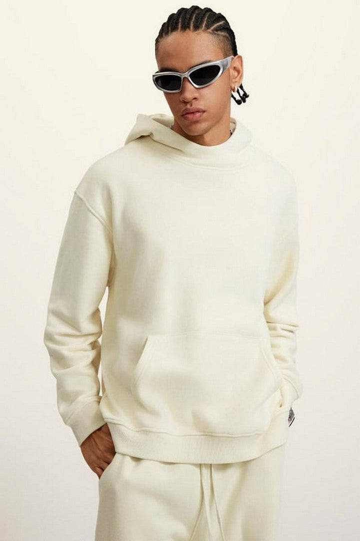 High Collar Fleece Hoodie