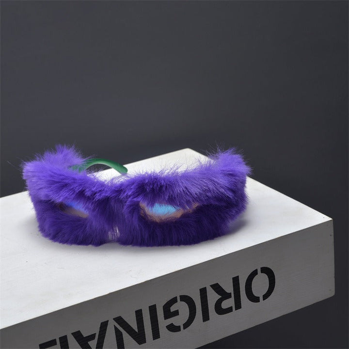 Furry Narrow Sunglasses