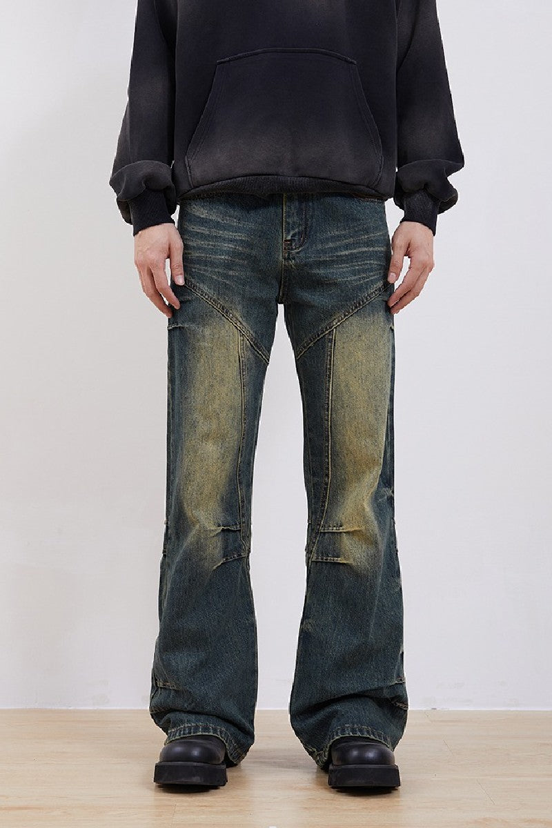 Flared Dirty Straight Jeans