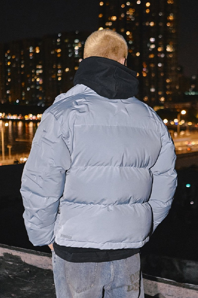 Embossed Logo Puffer Jacket