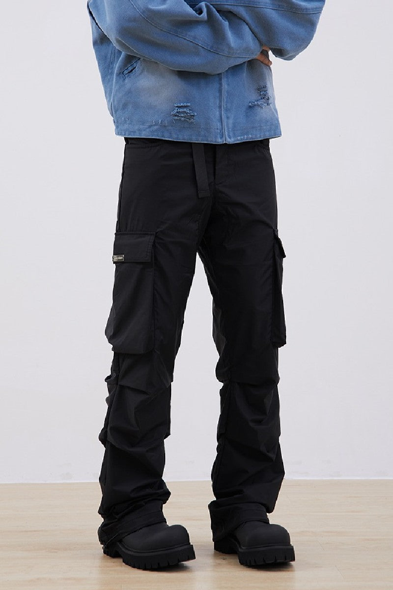 Pleated Loose Cargo Trousers