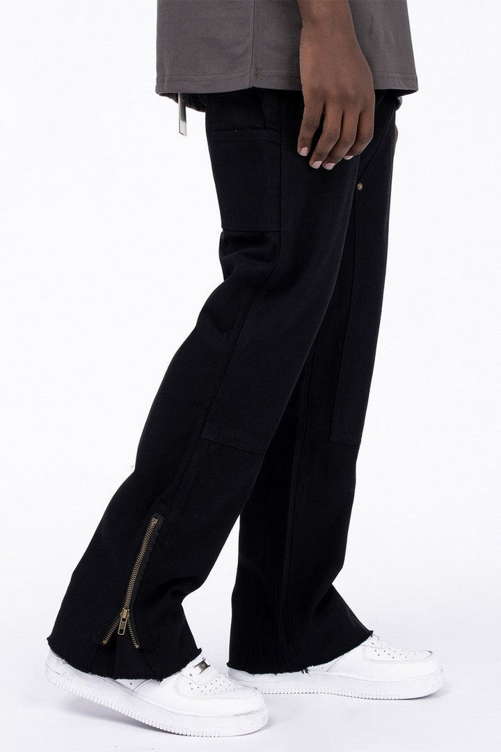 Double Knee Zipper Trousers