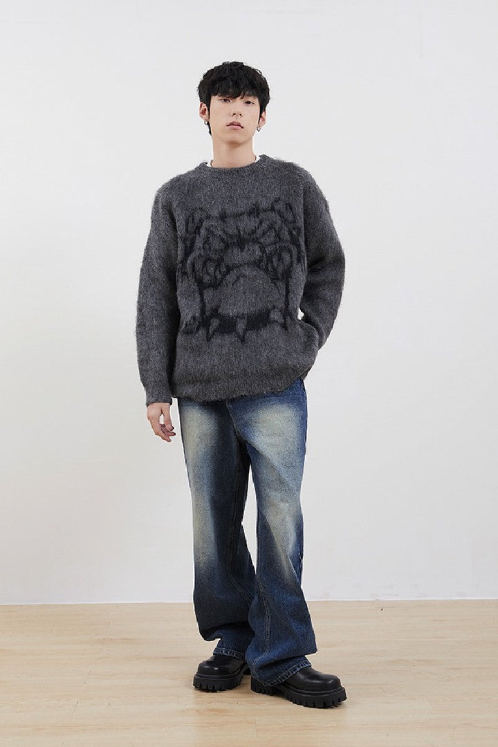 Dog Knit Mohair Sweater