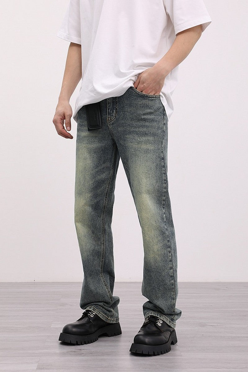 Loose Straight Washed Jeans