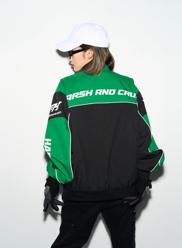 Retro Motorcycle Racing Logo Jacket