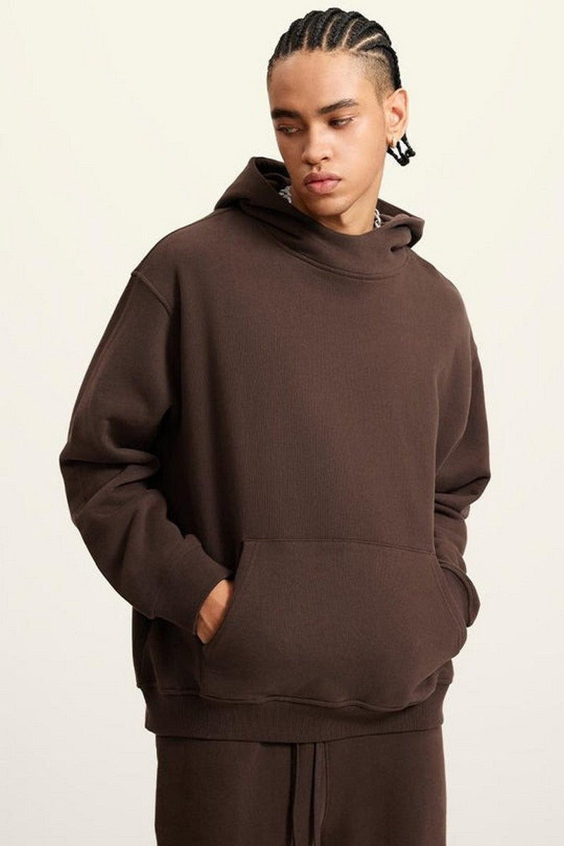 High Collar Fleece Hoodie