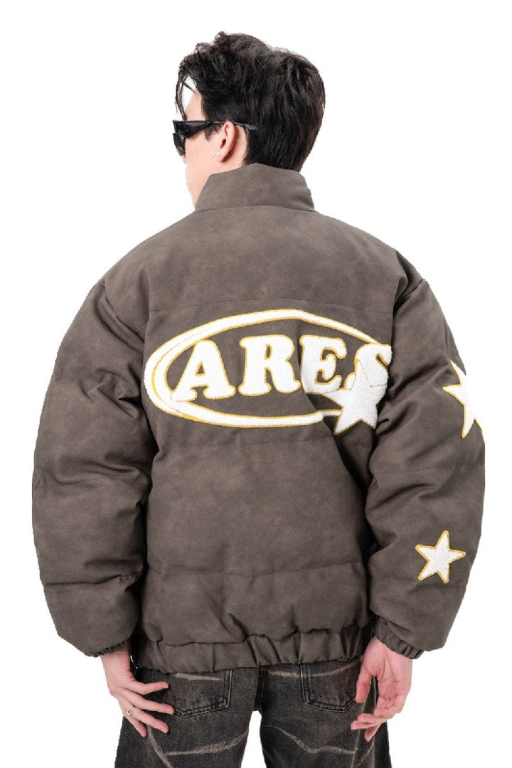 PU Leather Sherpa Stars Jacket