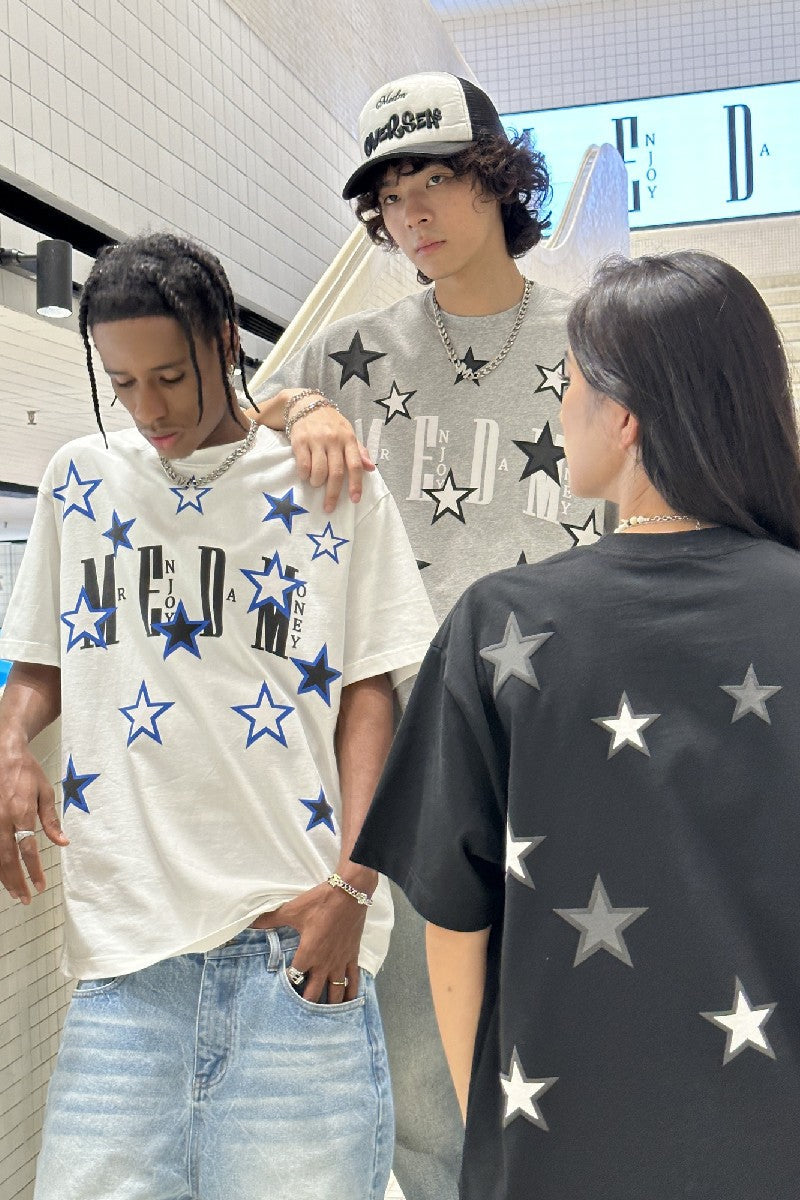 Stars Print Logo Tee