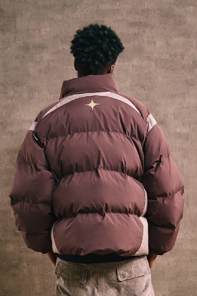 Color Block Puffer Jacket